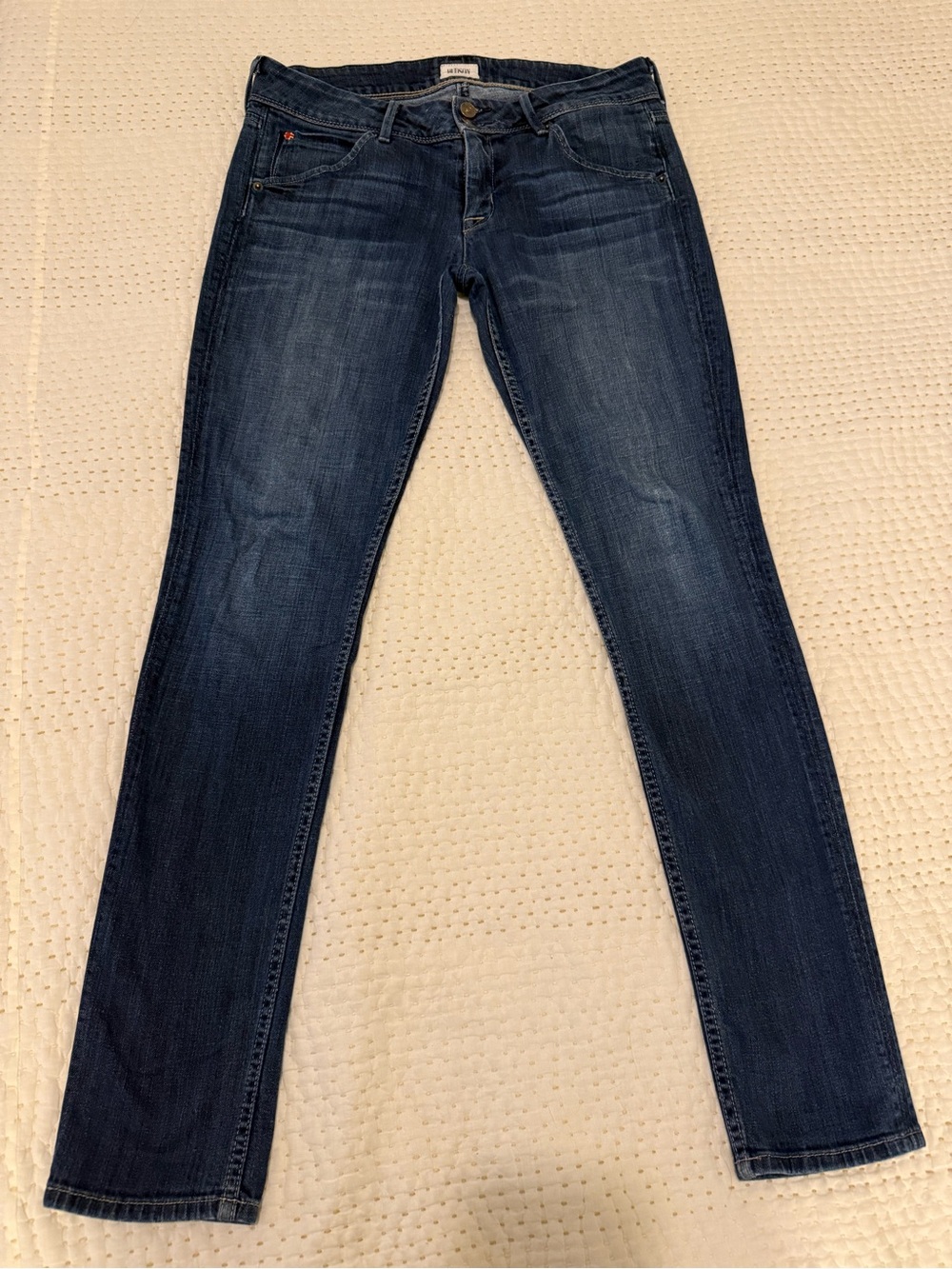 Hudson Jeans Size 29 Dark Wash Low Rise Straight Skinny Made in USA